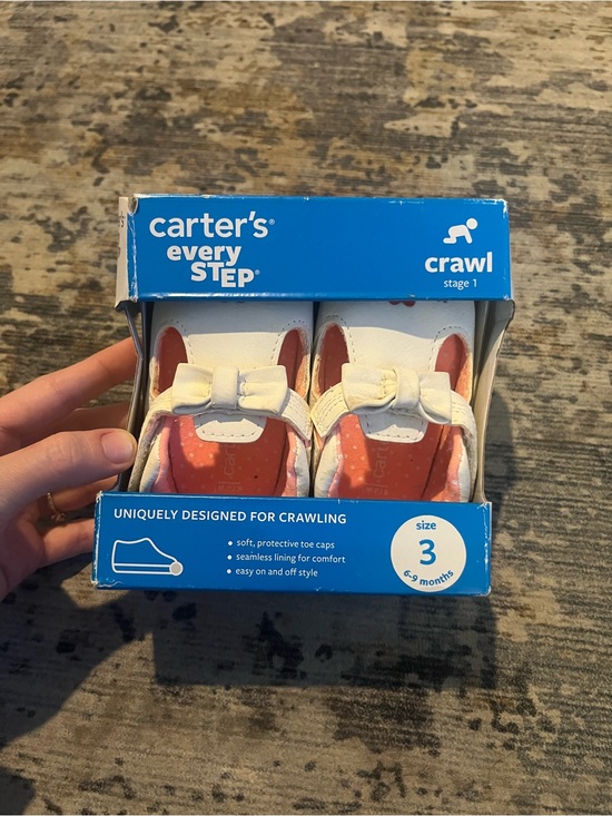 Carter's Other - Carter's Baby Girls White Shoes with Coral Lining and Bow
